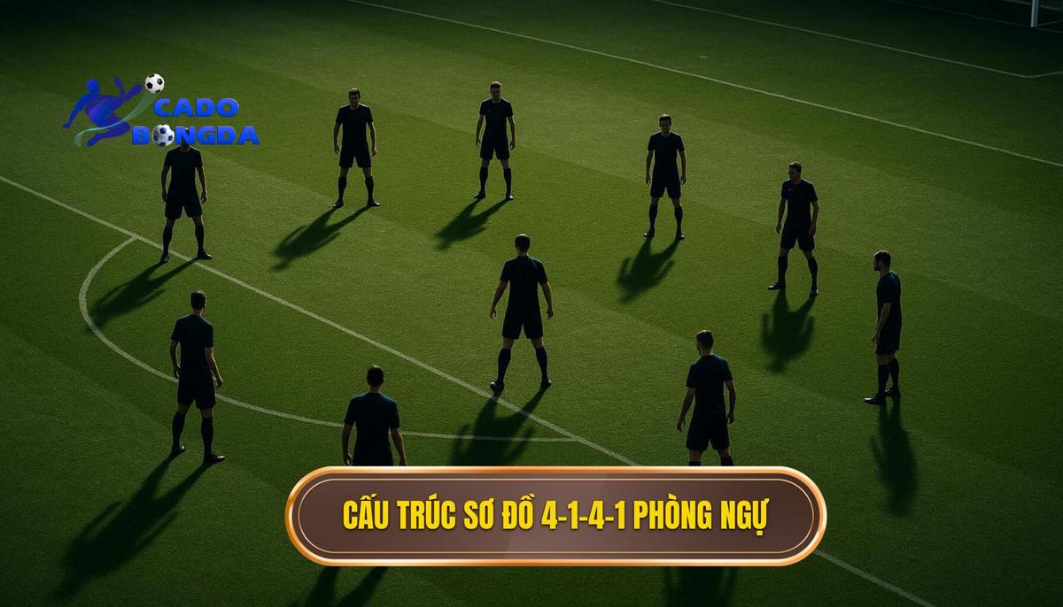 Bản chất và cấu trúc của sơ đồ 4-1-4-1 trong phòng ngự